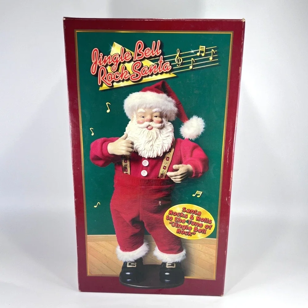 VTG 1998 Jingle Bell Rock Santa Dancing‎ Musical Figure 16